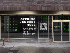 An image of the Seattle NFT Museum which opened January 2022.
